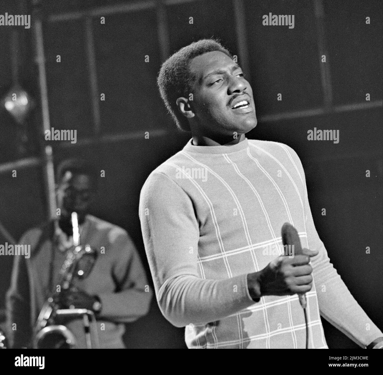 OTIS REDDING (1941-196) American Soul singer on Ready, Steady, Go ! in October 1967. Photo: Tony Gale Stock Photo