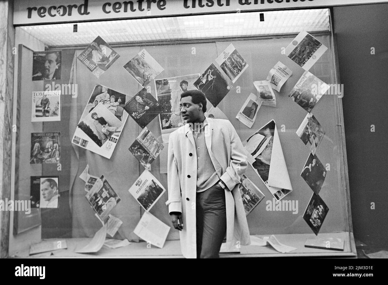 OTIS REDDING (1941-1967) in London in October 1967, three months before his death. Photo: Tony Gale Stock Photo