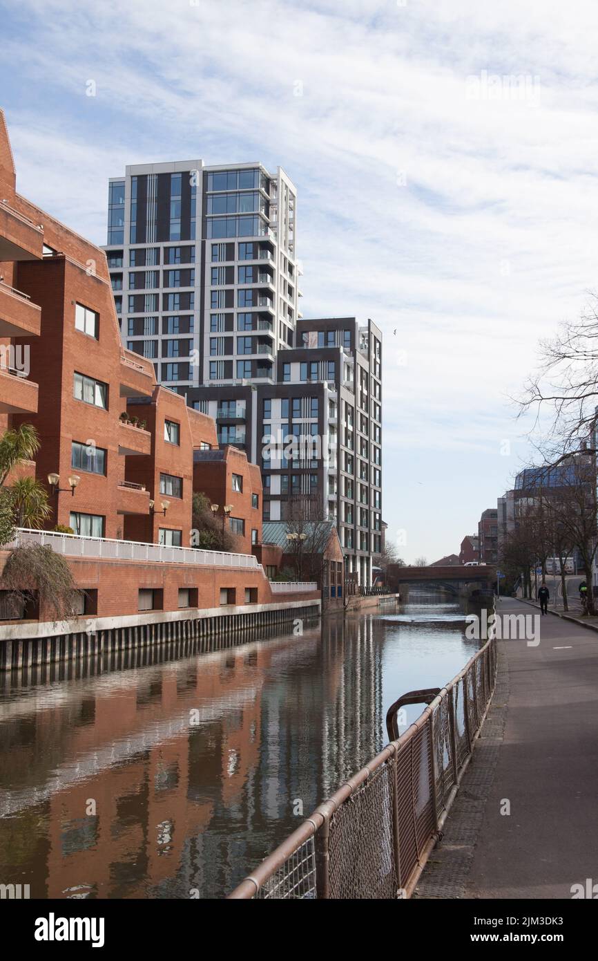 Views of Reading, Berkshire in the UK Stock Photo