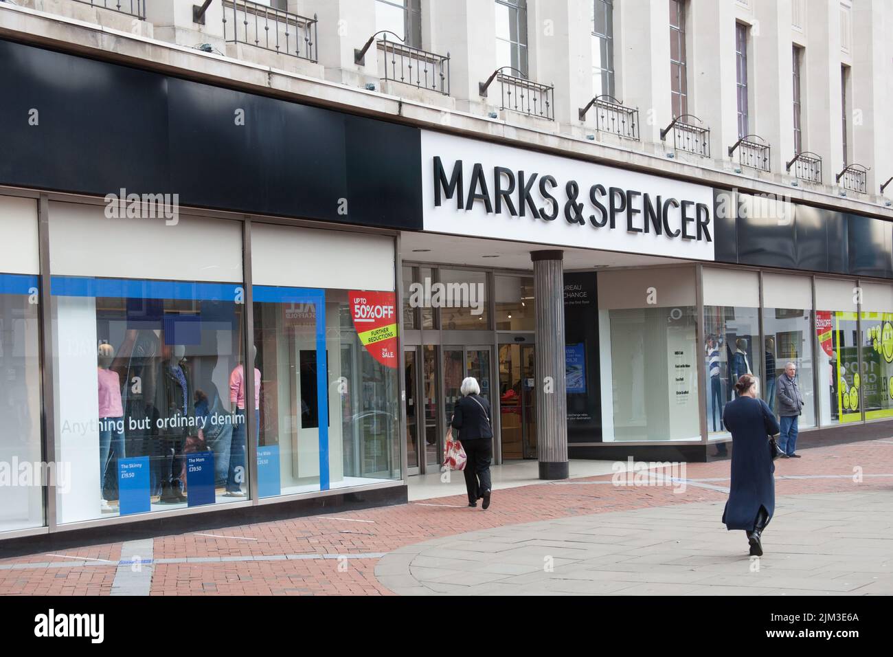 The Marks and Spencer shop in Reading, Berkshire in the UK Stock Photo