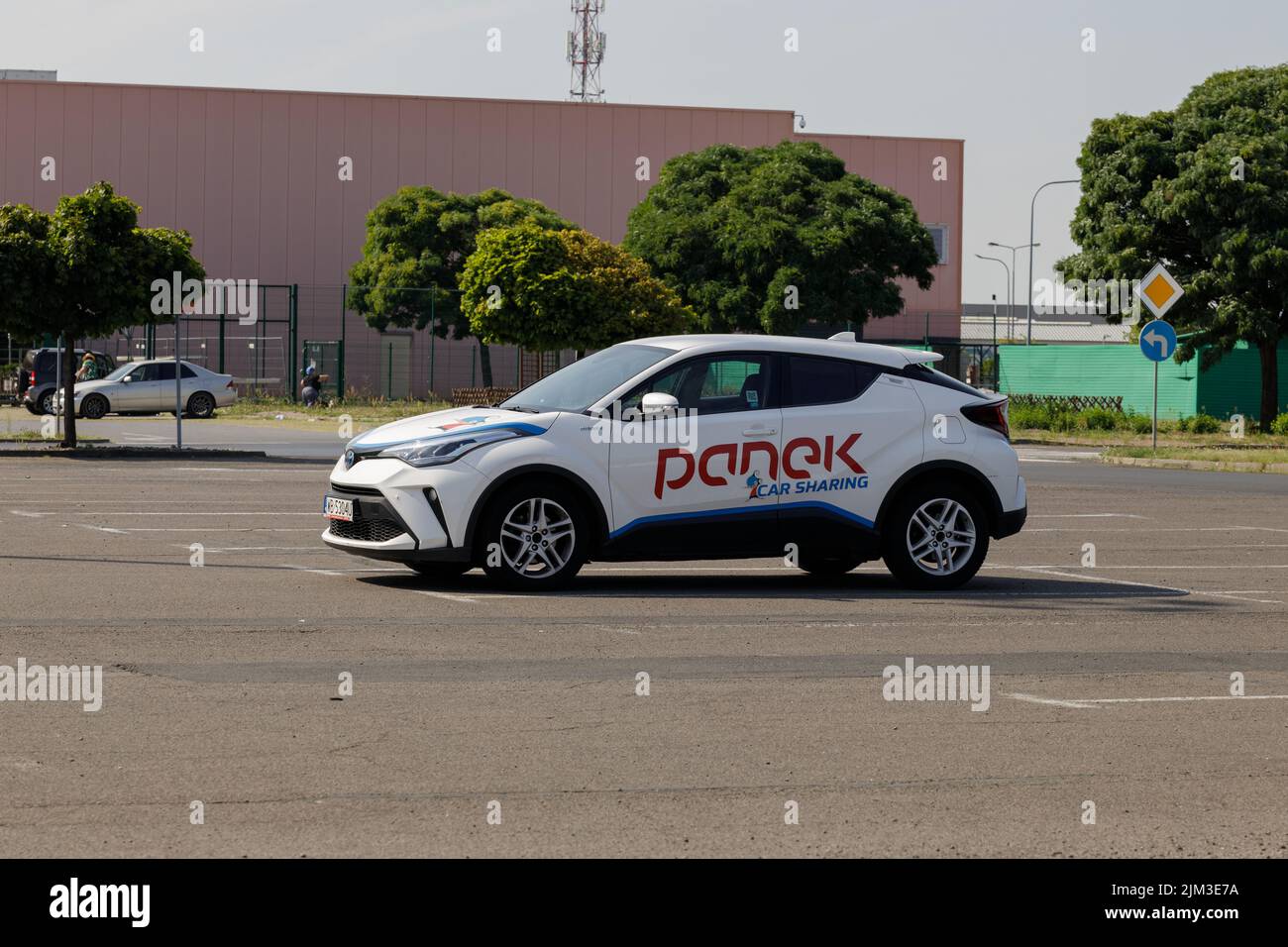 Poznan, Poland. 04 Aug 2022: Car sharing Panek on the parking. Stock Photo