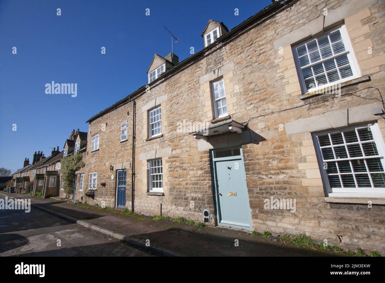 Stone Houses in Eynsham, West Oxfordshire in the United Kingdom Stock