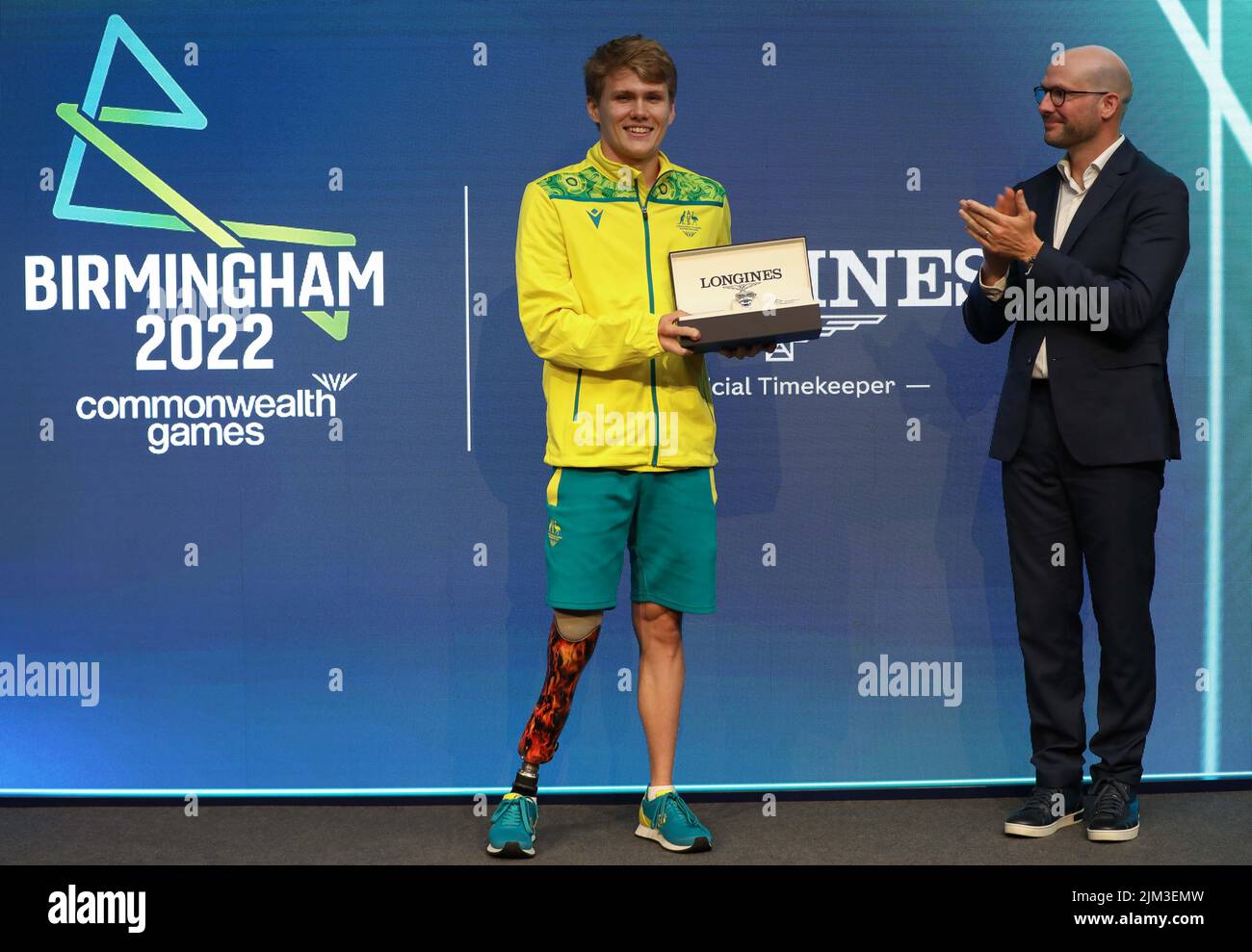 August 4, 2022, Birmingham, West Midlands, England: Australian swimmer TIM HODGE attends the Longines Commonwealth Games record breakers celebration during the Birmingham 2022 Commonwealth Games (Credit Image: © Mickael Chavet/ZUMA Press Wire) Stock Photo