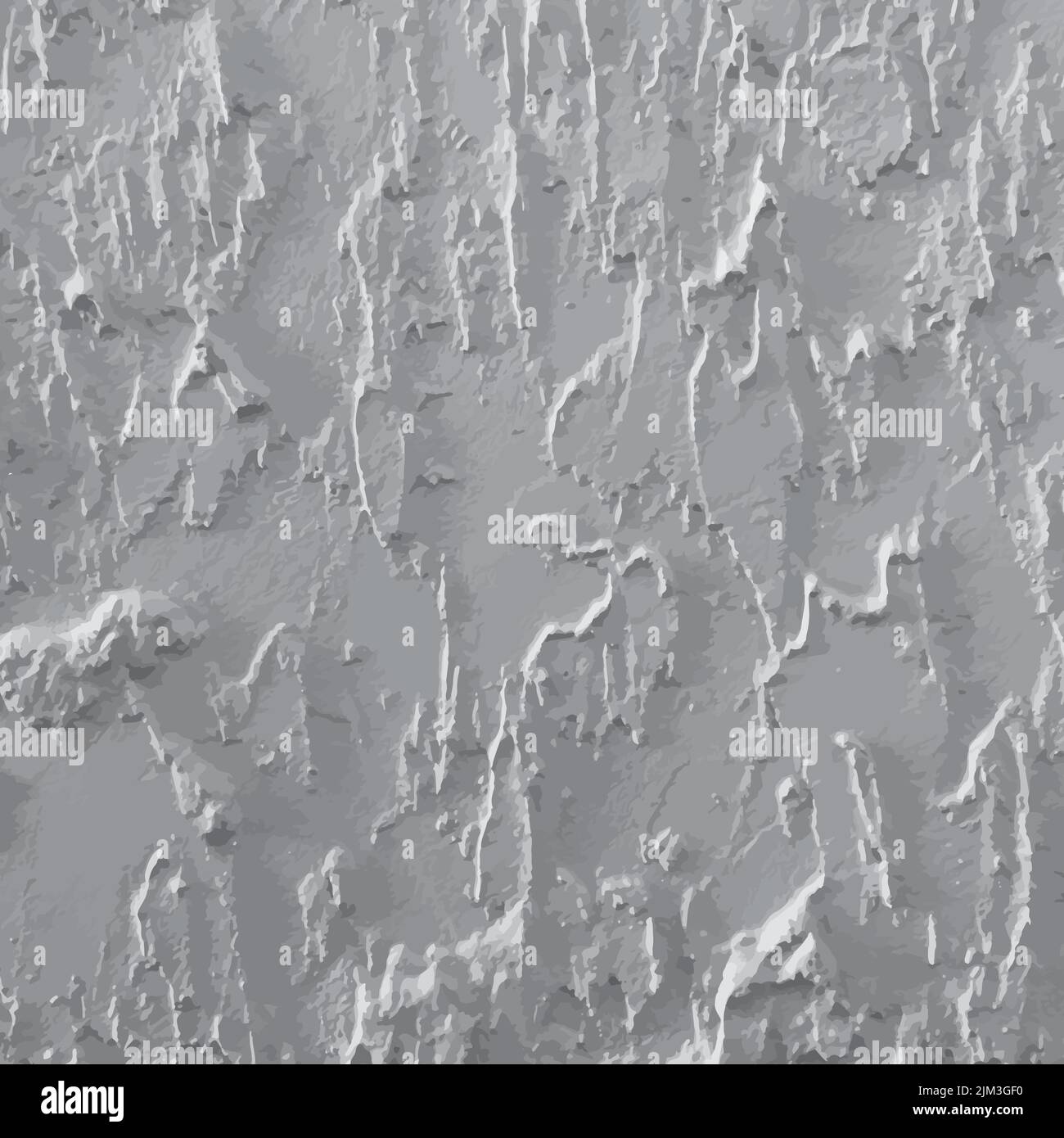 Vector texture plastered wall, black and white texture chaotic plaster pattern, vector textured background Stock Vector