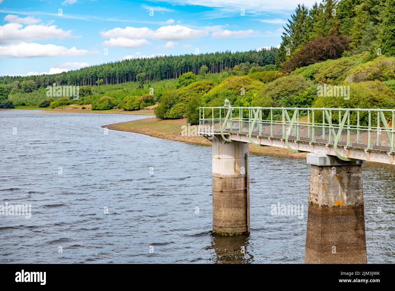 Exeter, UK. Thursday 4 August 2022. Water levels are low at the Kennick