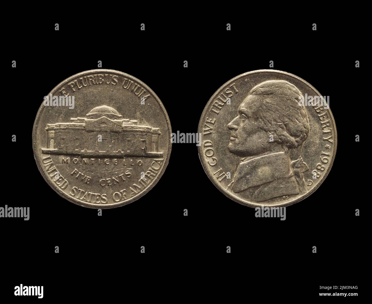 Coin of the United States dollar cent denominations. US money obverse