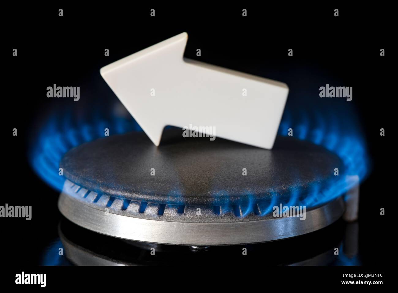 Gas price. Supply chains and the energy gas crisis. Gas stove with a
