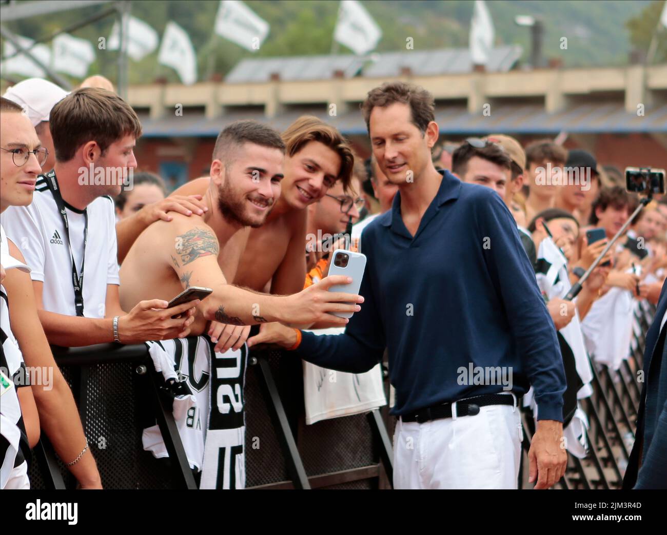 John Elkan during the pre-season friendly match between FC Juventus A and FC Juventus U23 on August 04, 2022 in Villar Perosa near Pinerolo, Italy Stock Photo