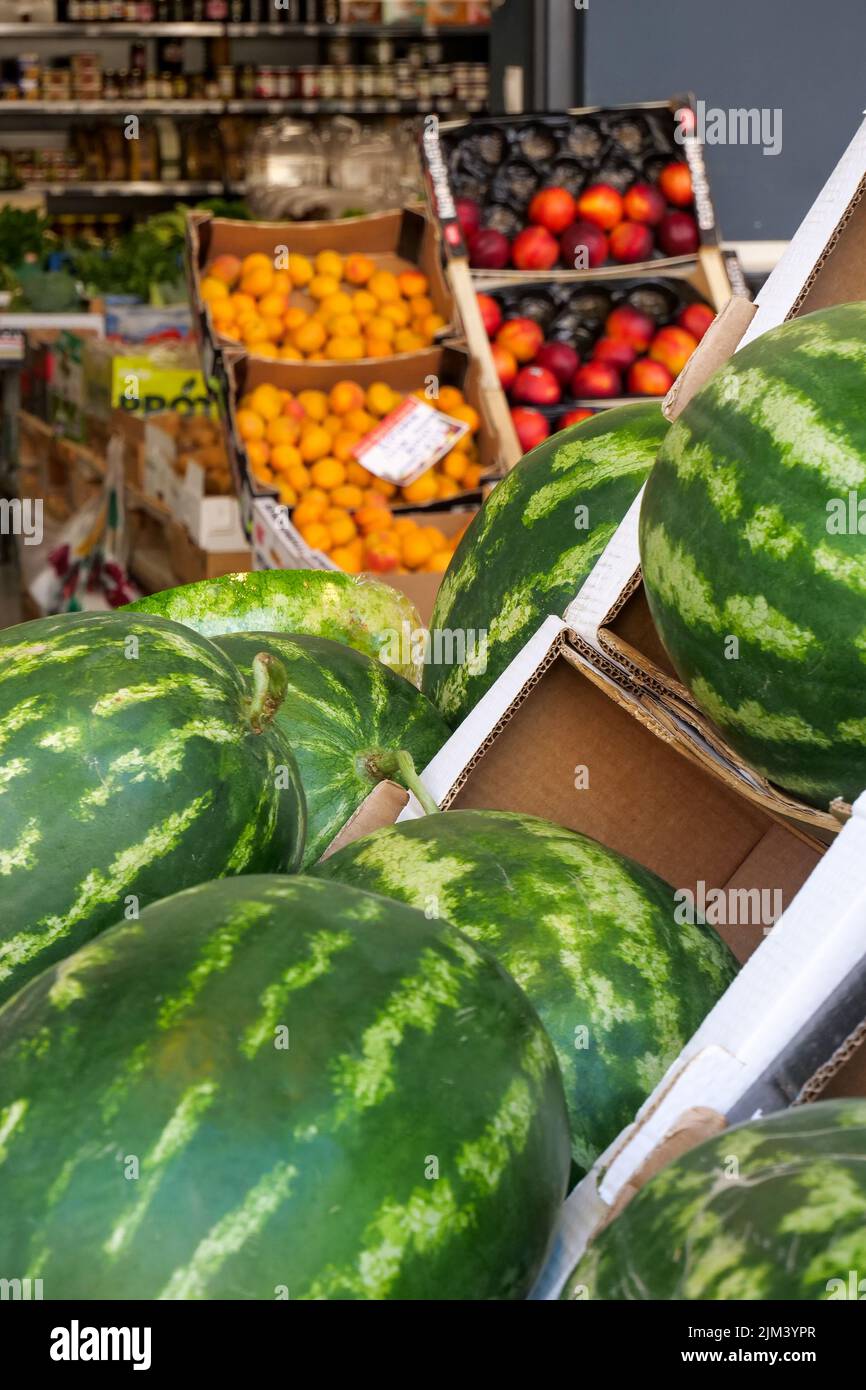 Grocery shop, Thessaloniki, Macedonia, NorthEastern Greece Stock Photo