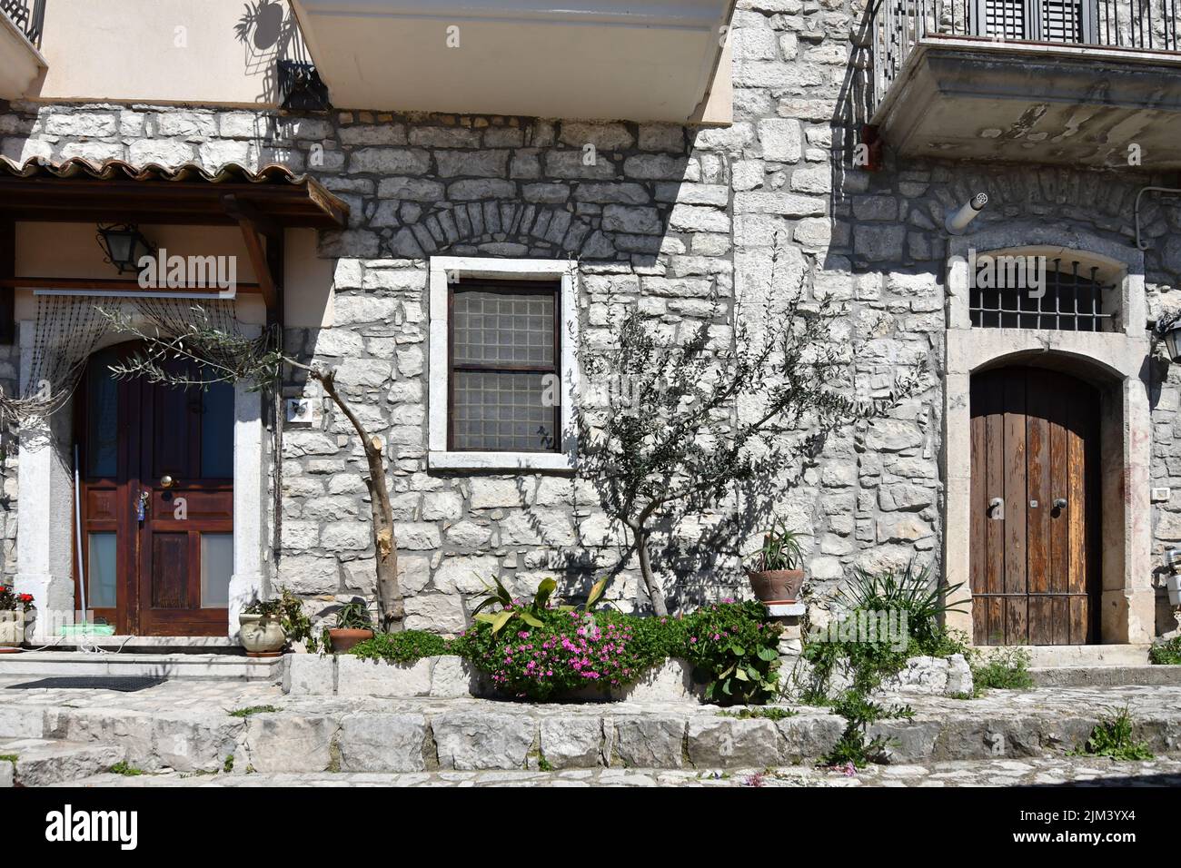 The doors of an old house in Gesualdo, a medieval town in Avellino