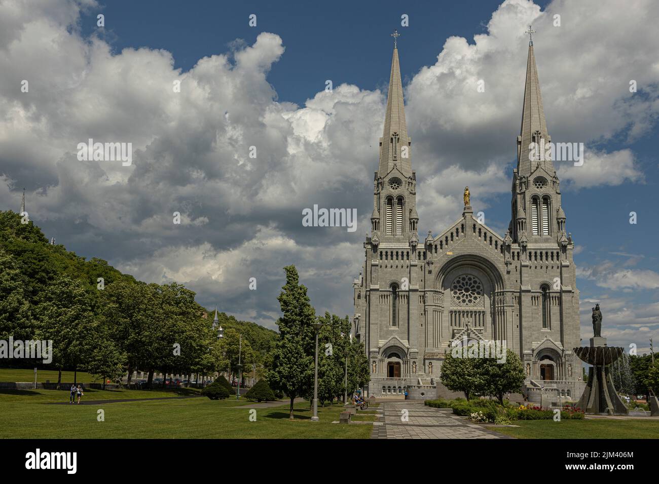 Basilica of Sainte-Anne-de-Beaupre, east of Quebec City, Friday July 15, 2022. Stock Photo