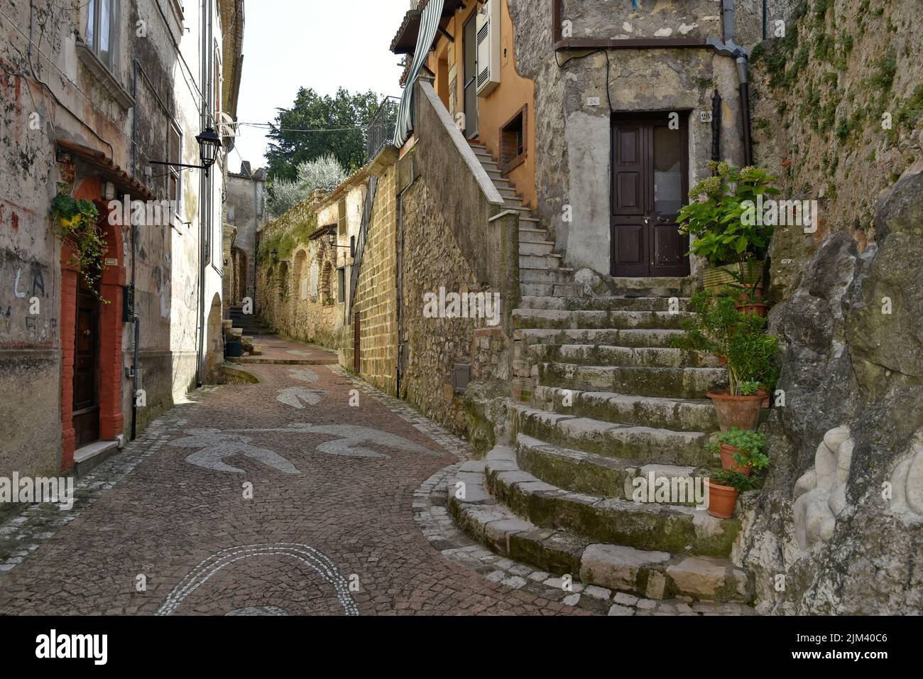 The streets of Lenola. Province of Latina, Lazio region, central Italy. Stock Photo
