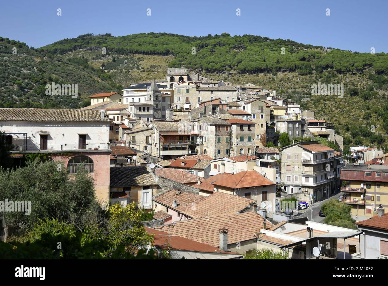 The old architecture of Lenola. Province of Latina, Lazio region, central Italy. Stock Photo