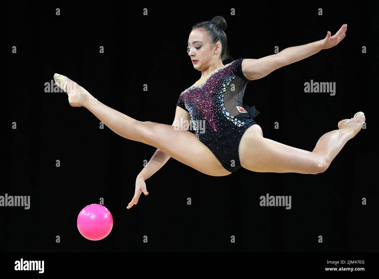 Wales' Elizabeth Petrova Popova during Rhythmic Gymnastics, Team Final and Individual