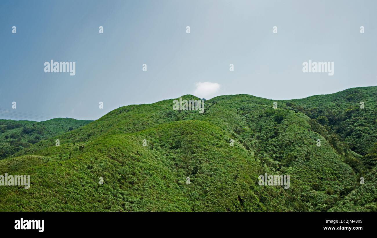 An aerial view of beautiful mountains on a sunny day Stock Photo - Alamy