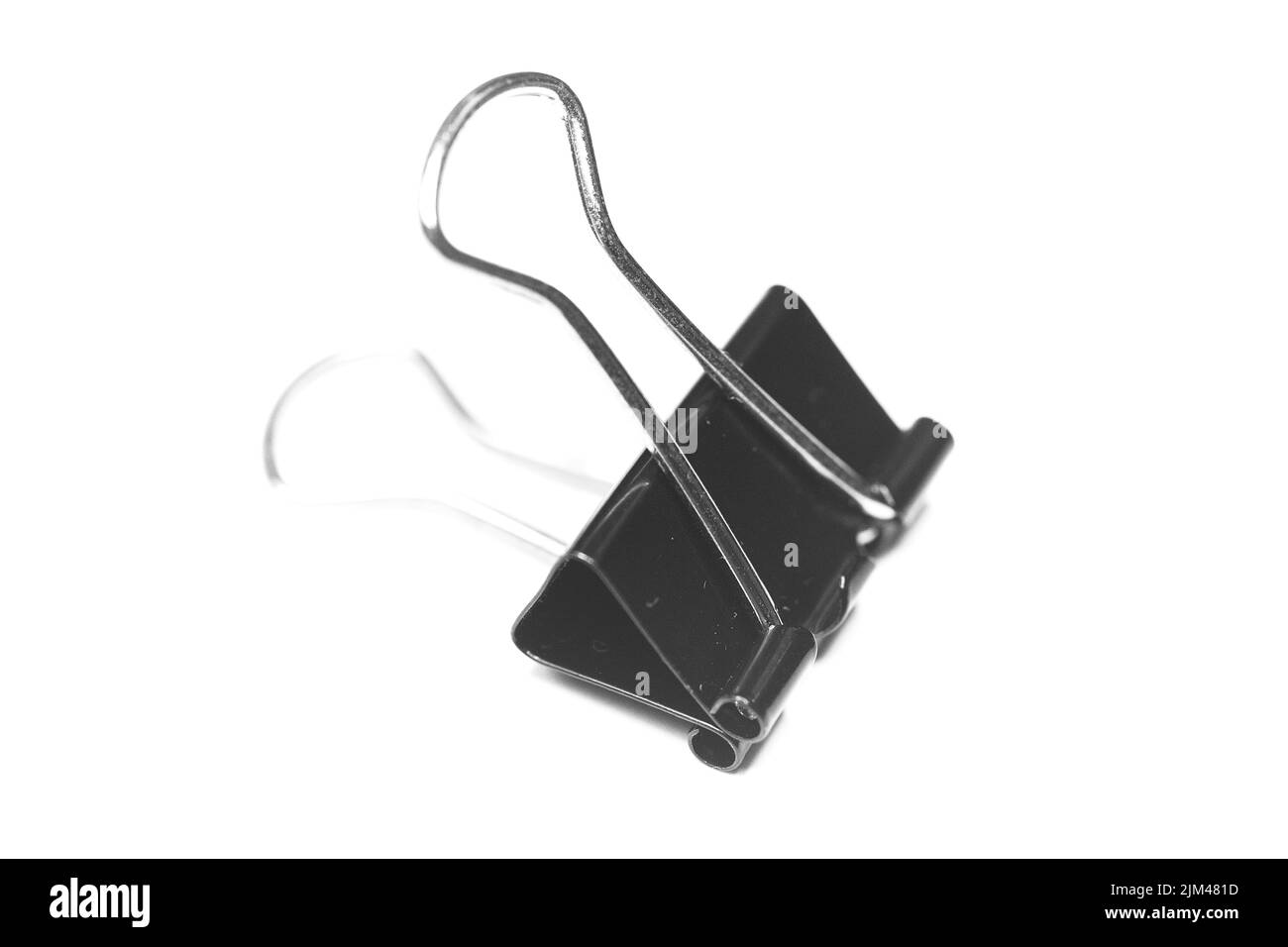 A closeup of a paper clip on a white background Stock Photo Alamy