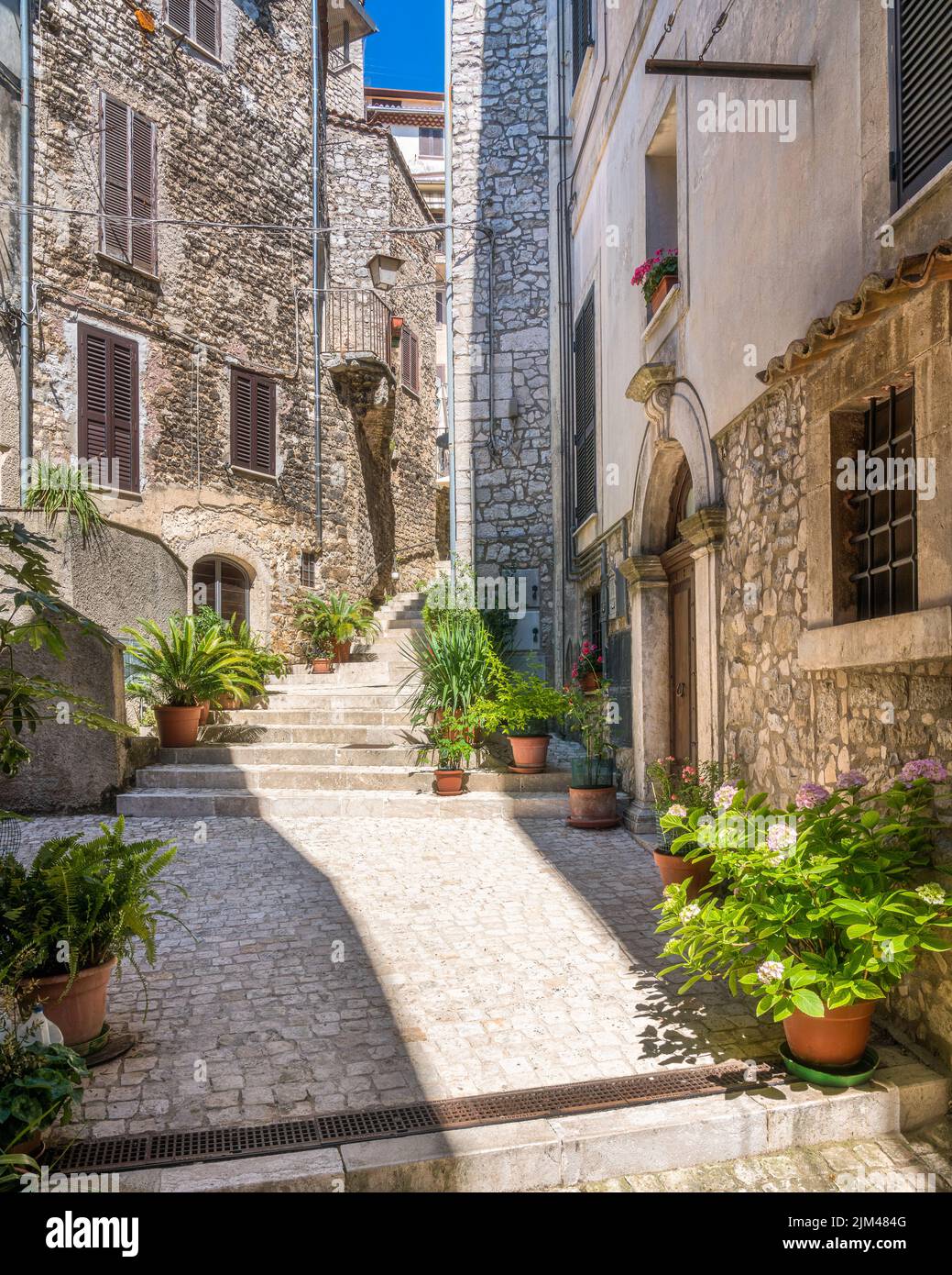 The beautiful village of Bassiano, in the Province of Latina, Lazio, central Italy. Stock Photo