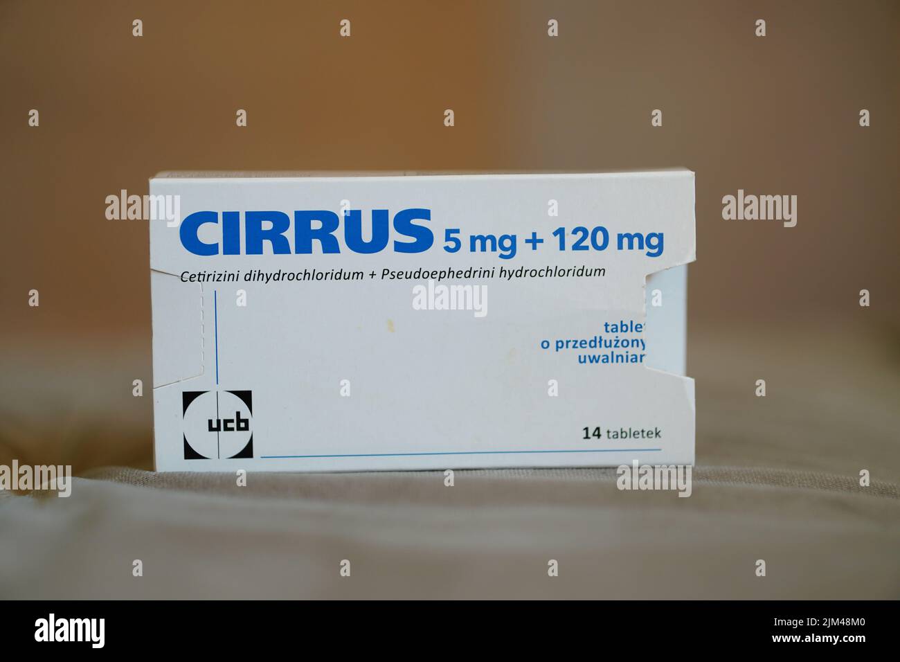 A closeup of Cirrus brand medicine as pills against full nose in a box  Stock Photo - Alamy
