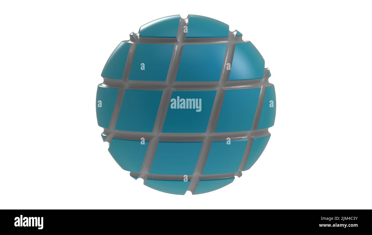 3d sphere render illustration blue Stock Photo - Alamy