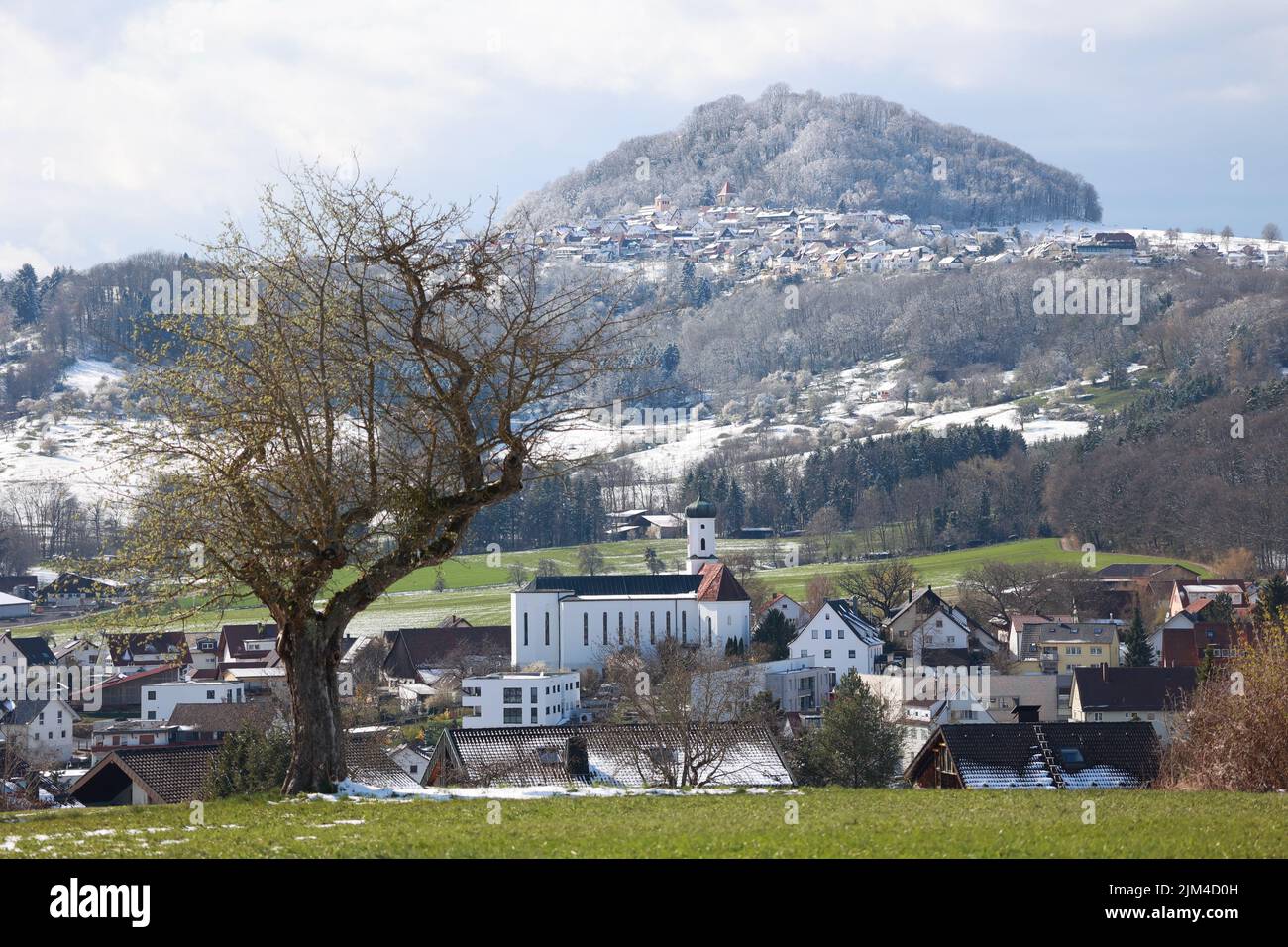 The town of Ottenbach in Germany in winter Stock Photo