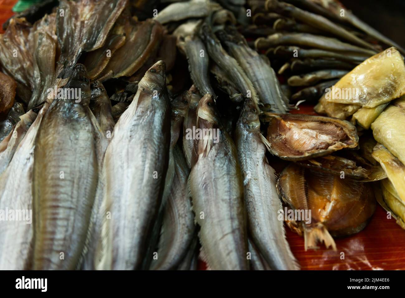 Selection of sun dried fish Stock Photo Alamy