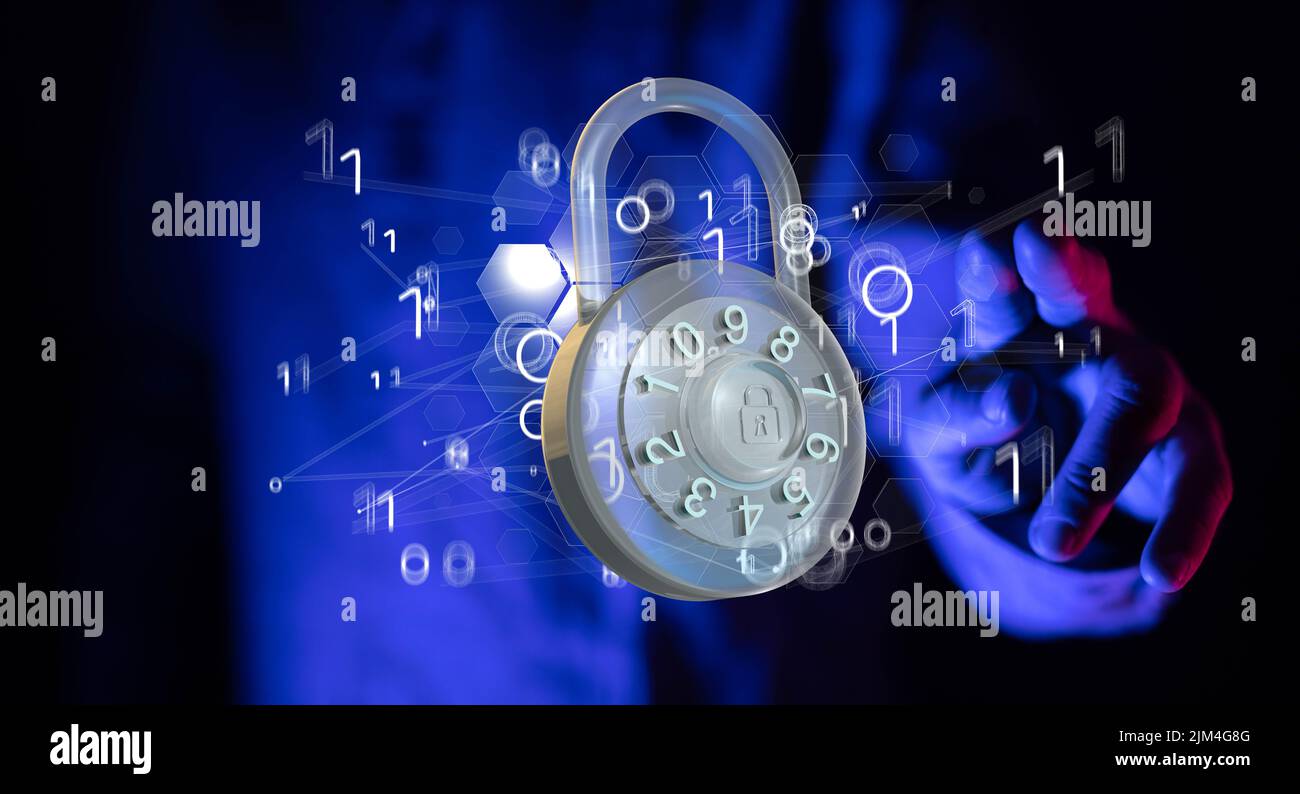 Neon icon lock numbers hi-res stock photography and images - Alamy