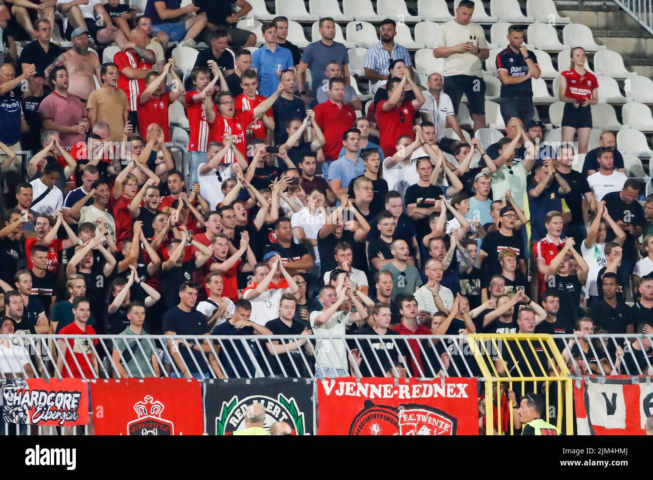 Partizanis fans cheer during the match between FK Partizani and KF News  Photo - Getty Images