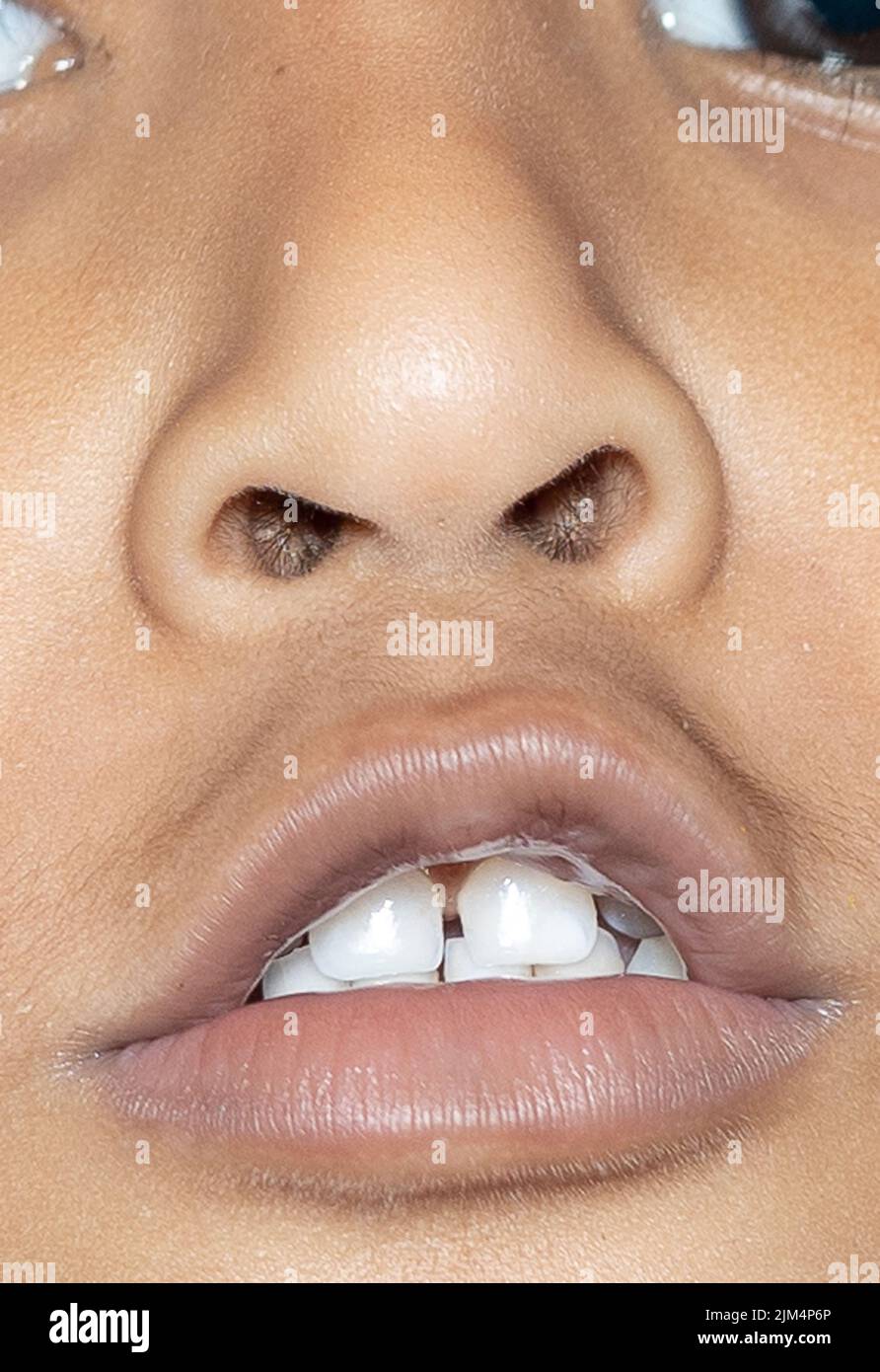 close up shot nose Stock Photo