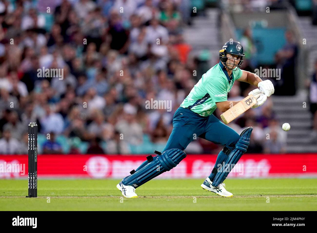 Oval Invincible's Hilton Cartwright batting during The Hundred match at The Kia Oval, London. Picture date: Thursday August 4, 2022. Stock Photo