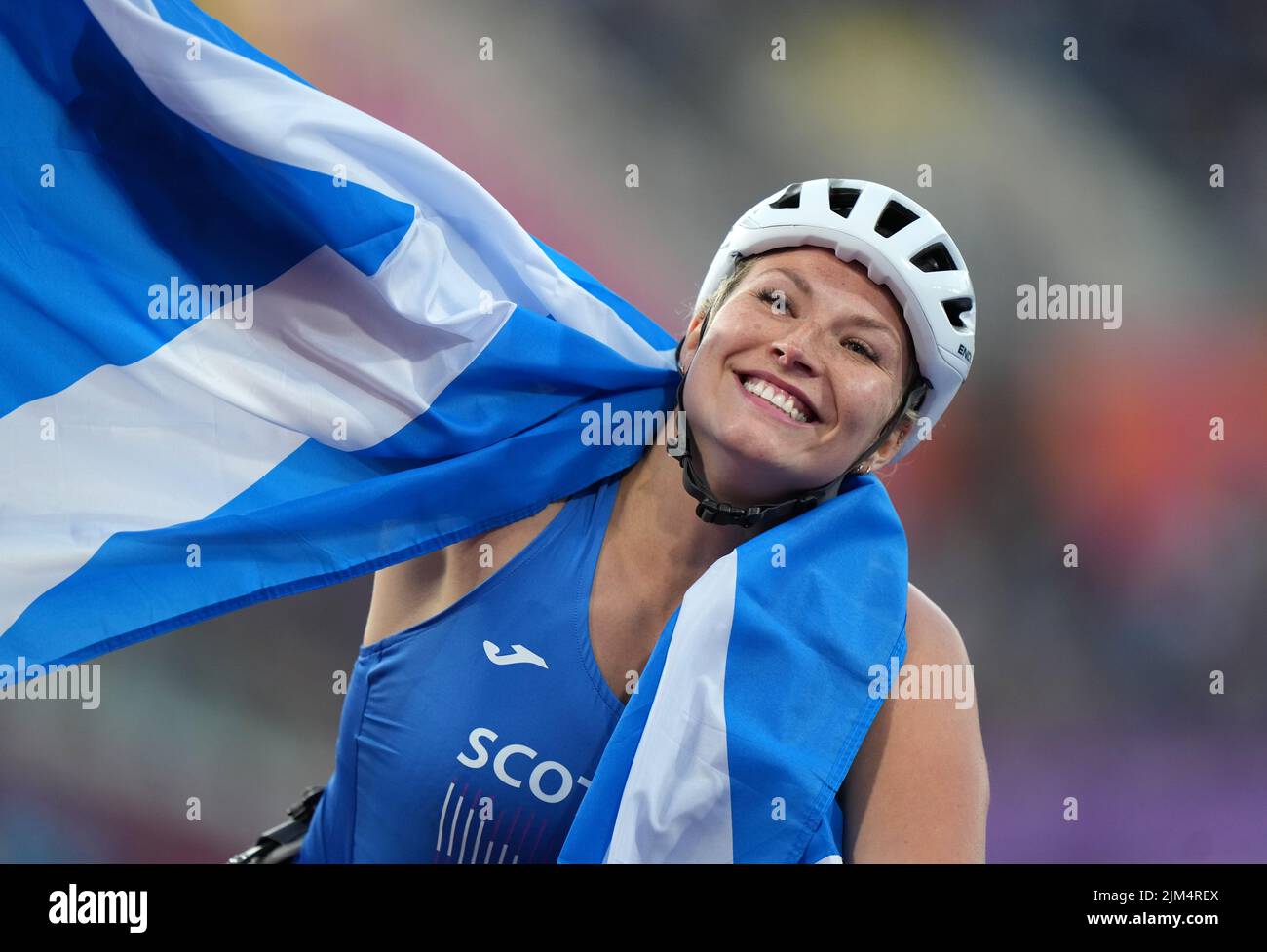 Scotland's Samantha Kinghorn after winning the bronze medal in the Women's T53/54 1500m Final at Alexander Stadium on day seven of the 2022 Commonwealth Games in Birmingham. Picture date: Thursday August 4, 2022. Stock Photo