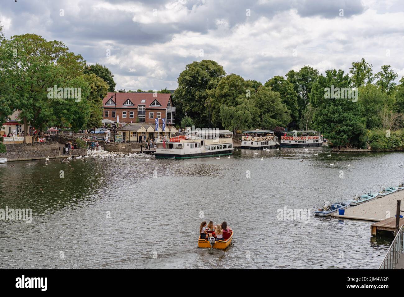River Thames Cruise boats at Windsor Stock Photo