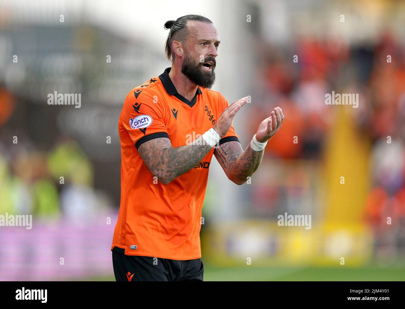 Dundee United's Steven Fletcher during the UEFA Europa Conference League third qualifying round, first leg match at Tannadice Park, Dundee. Picture date: Thursday August 4, 2022. Stock Photo