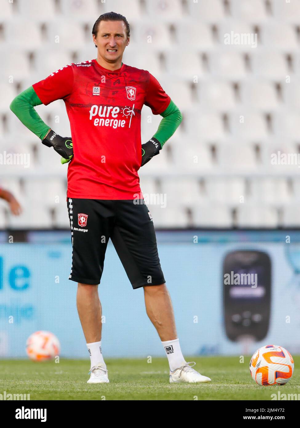 BELGRADE, SERBIA - AUGUST 4: Goalkeeper Przemyslaw Tyton of FC Twente during the UEFA Europa Conference League third qualifying round match between FK Cukaricki and FC Twente at Stadion FK Partizan on August 4, 2022 in Belgrade, Serbia (Photo by Nicola Krstic/Orange Pictures) Stock Photo