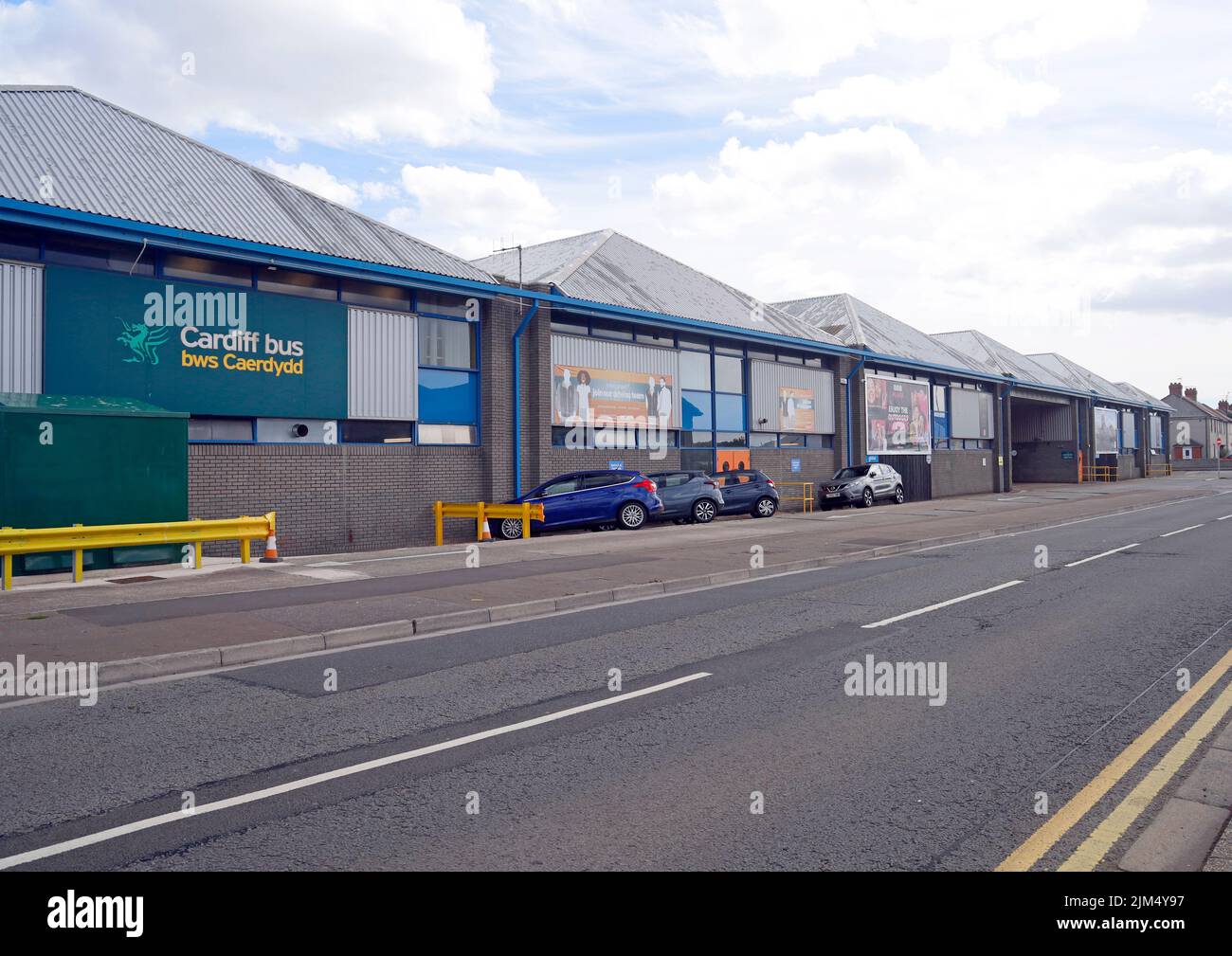 Cardiff Bus Depot, Sloper Road, Cardiff. August 2022 Stock Photo