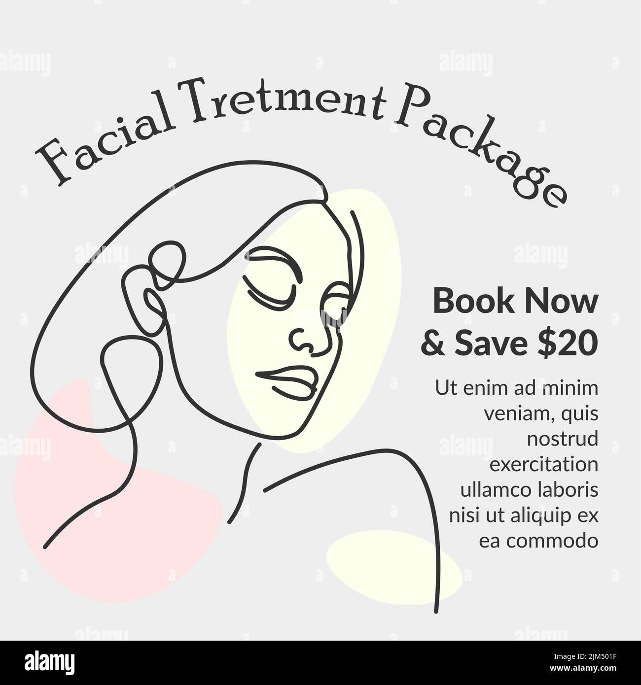 Facial treatment package, beauty care banners Stock Vector Image & Art