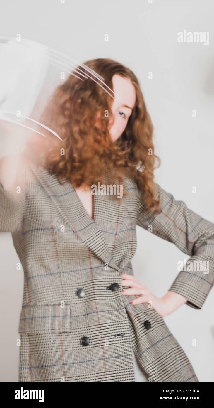 Dark Academia Double Color Blazer main image 0