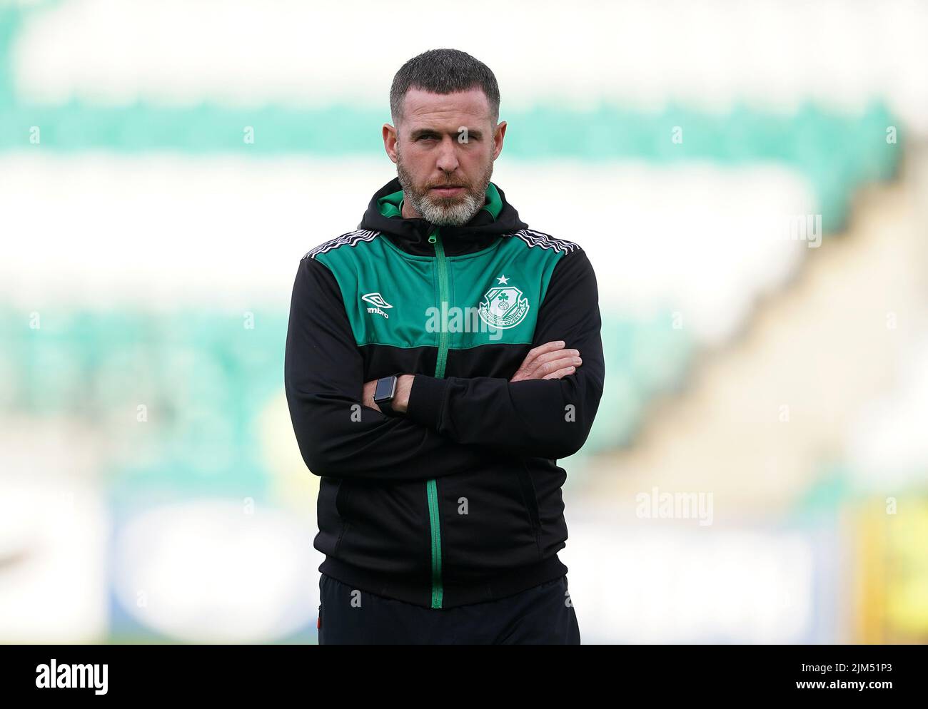 Shamrock Rovers' manager Stephen Bradley ahead of the UEFA Europa League third qualifying round, first leg match at the Tallaght Stadium in Dublin, Ireland. Picture date: Thursday August 4, 2022. Stock Photo