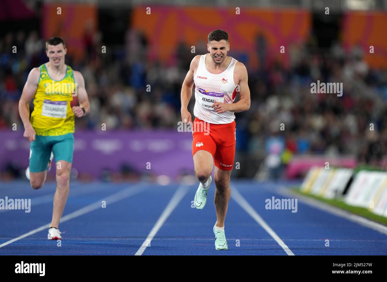 England's Harry Kendall in the Men's Decathlon 400m at Alexander Stadium on day seven of the 2022 Commonwealth Games in Birmingham. Picture date: Thursday August 4, 2022. Stock Photo
