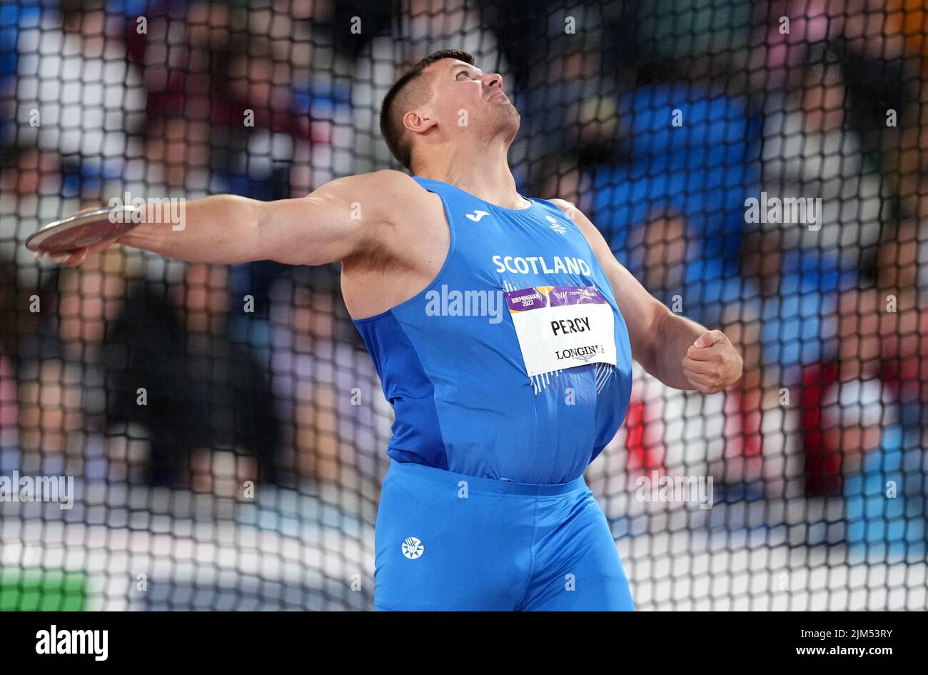 Scotland's Nicholas Percy during the Men's Discus Throw Final at Alexander Stadium on day seven of the 2022 Commonwealth Games in Birmingham. Picture date: Thursday August 4, 2022. Stock Photo