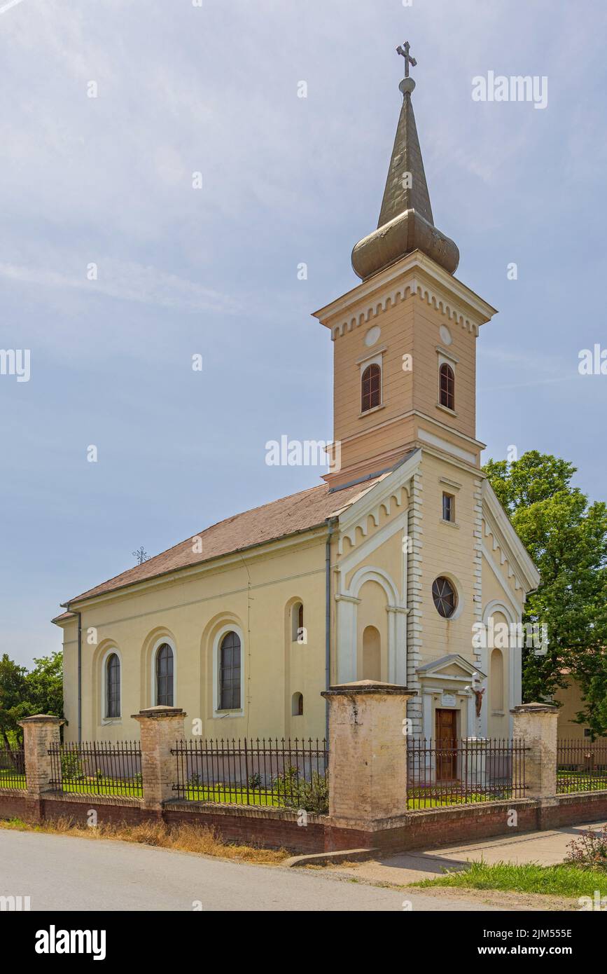 Roman Catholic Church of Saint George at Djurdjevska Street in Village Golubinci Stock Photo
