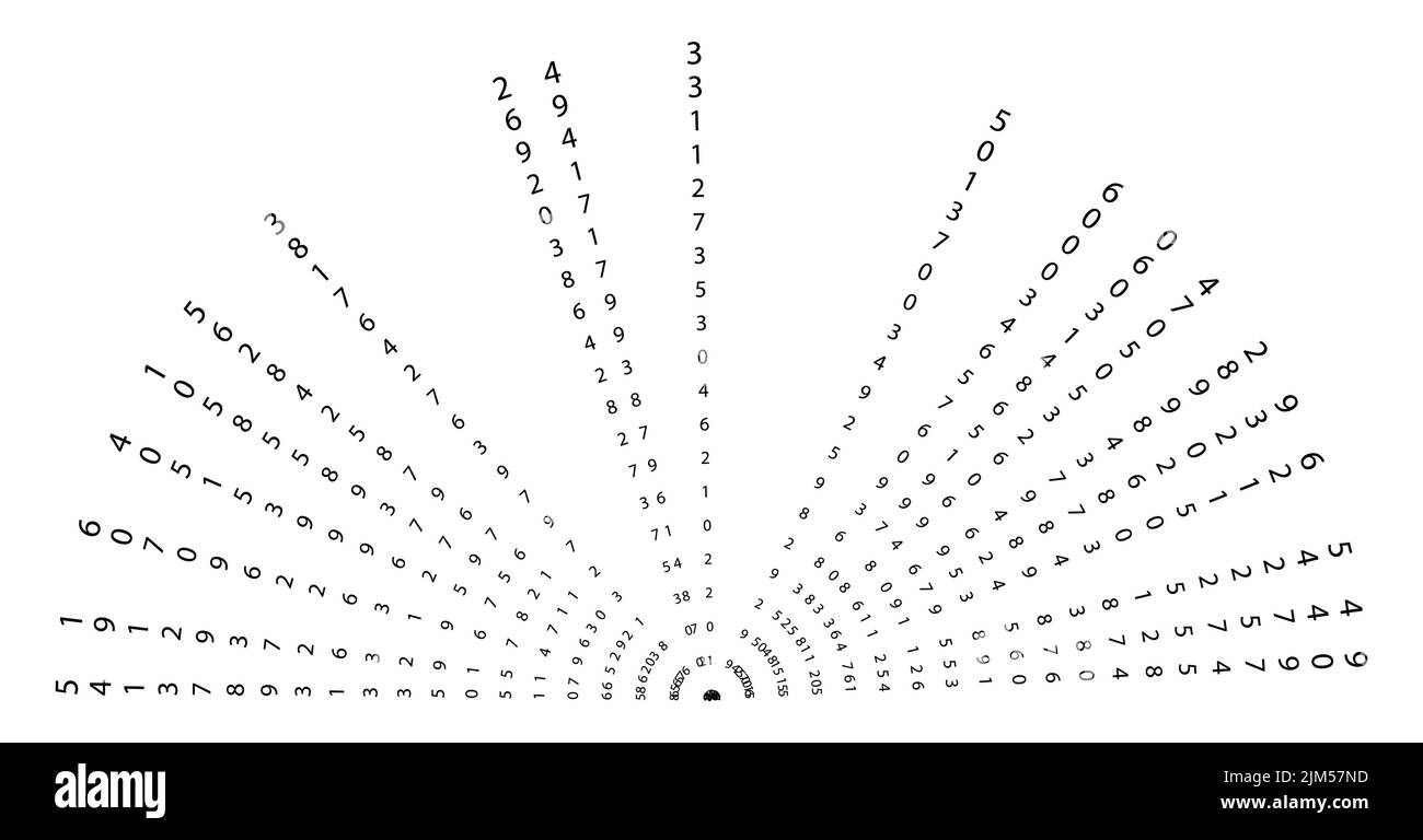 A vector of various numbers on a white background Stock Vector Image ...