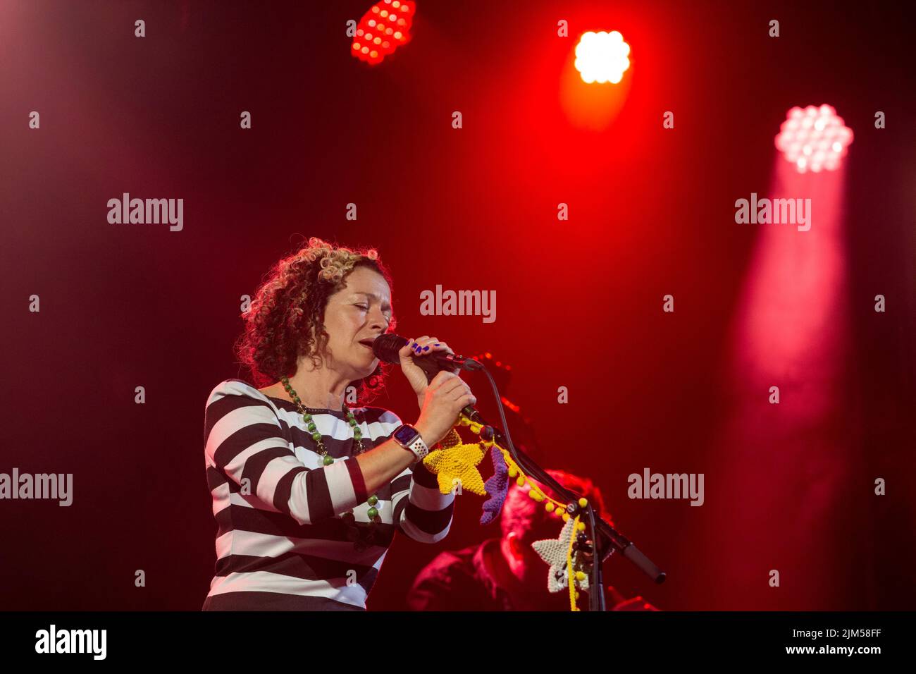Sidmouth, 4th August 2022 Kate Rusby headlines the bill at the Sidmouth Folk Festival as she celebrates 30 years in her unofficial role as the Queen of British folk music. Tony Charnock/Alamy Live News Stock Photo