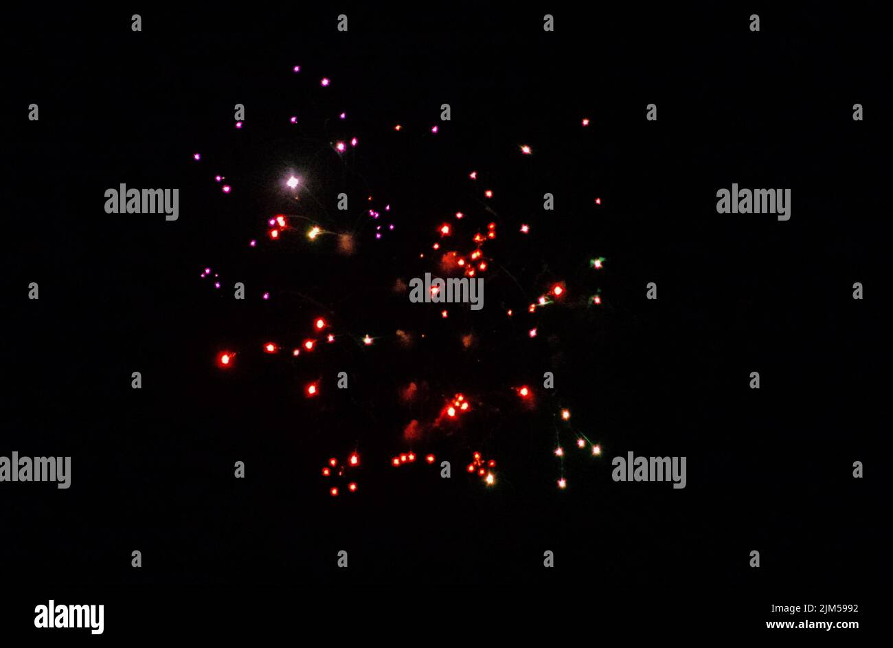 LA Maddalena, Sardinia, Italy. Fireworks display 22 july 2022 Stock