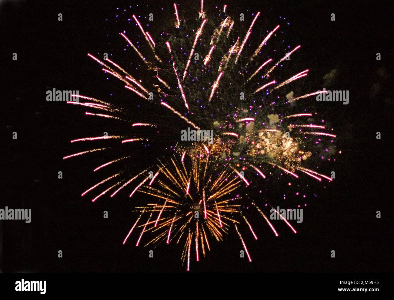 LA Maddalena, Sardinia, Italy. Fireworks display 22 july 2022 Stock Photo