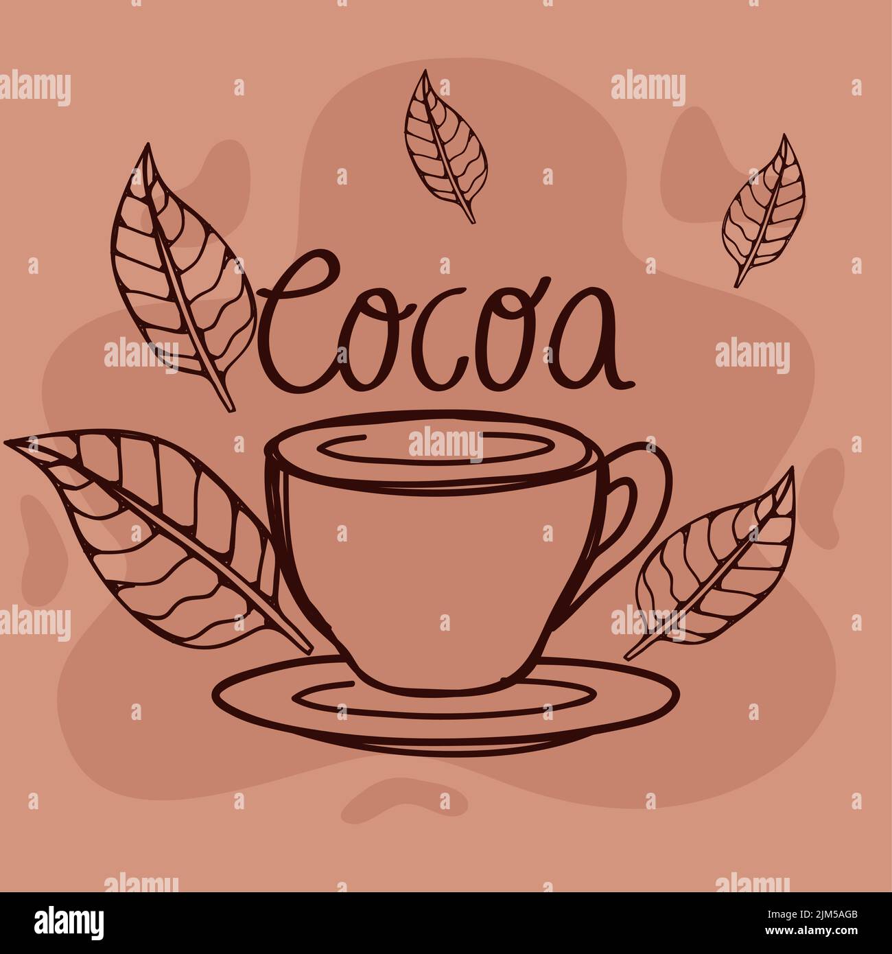 cocoa lettering with cup Stock Vector Image & Art - Alamy