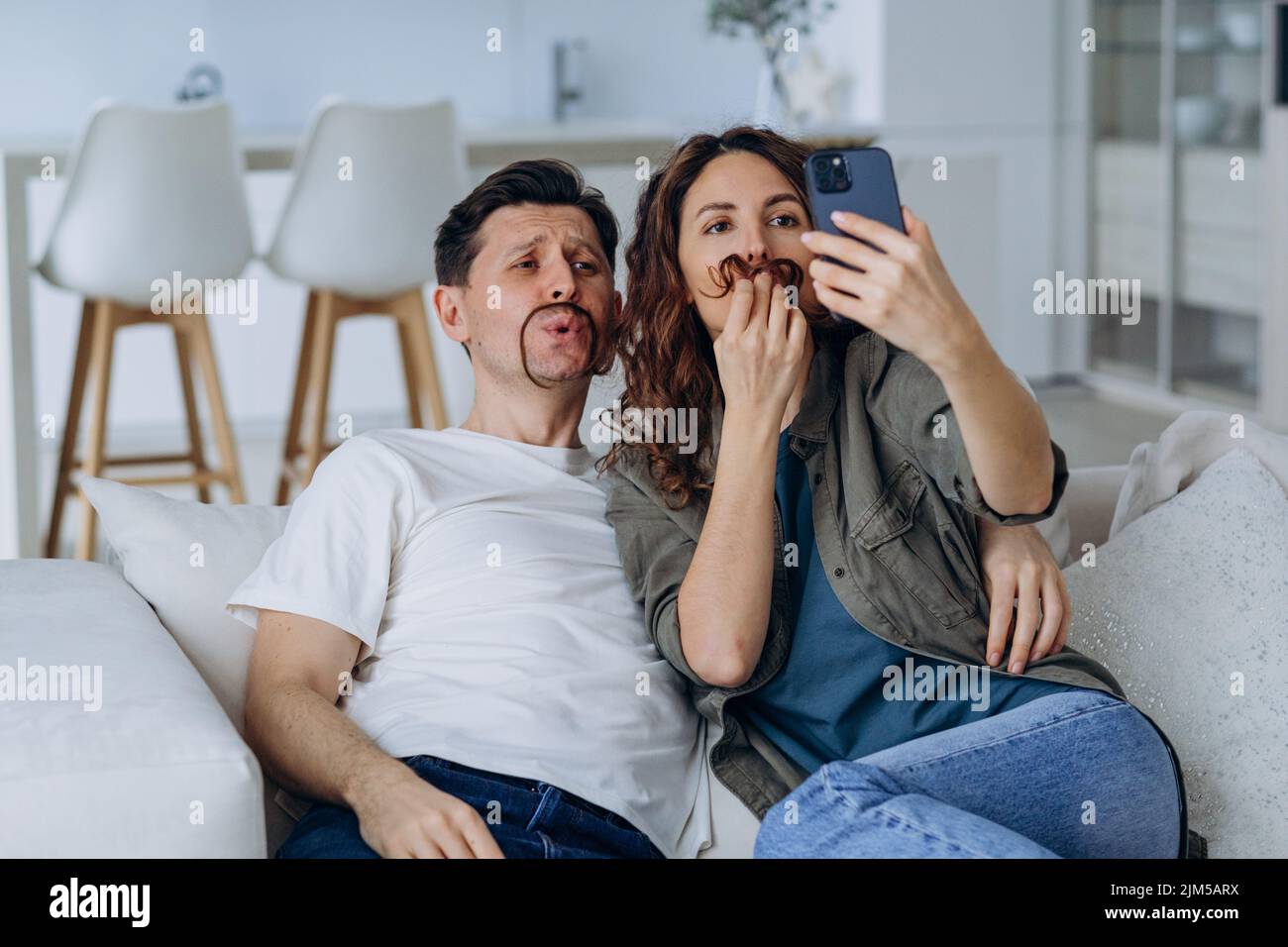 Selfie man mustache sitting on hi-res stock photography and images - Alamy