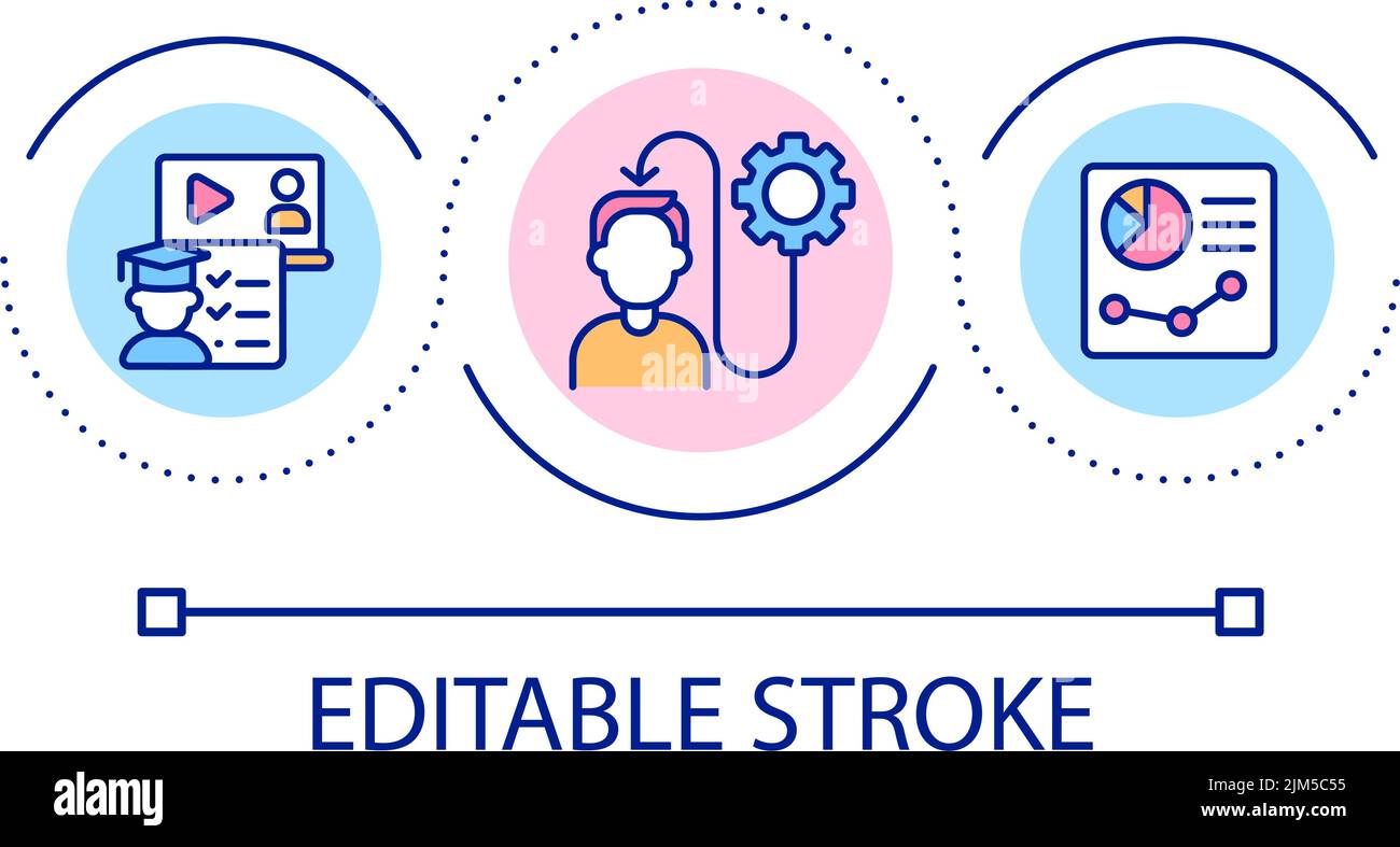 Knowledge acquisition process loop concept icon Stock Vector Image ...