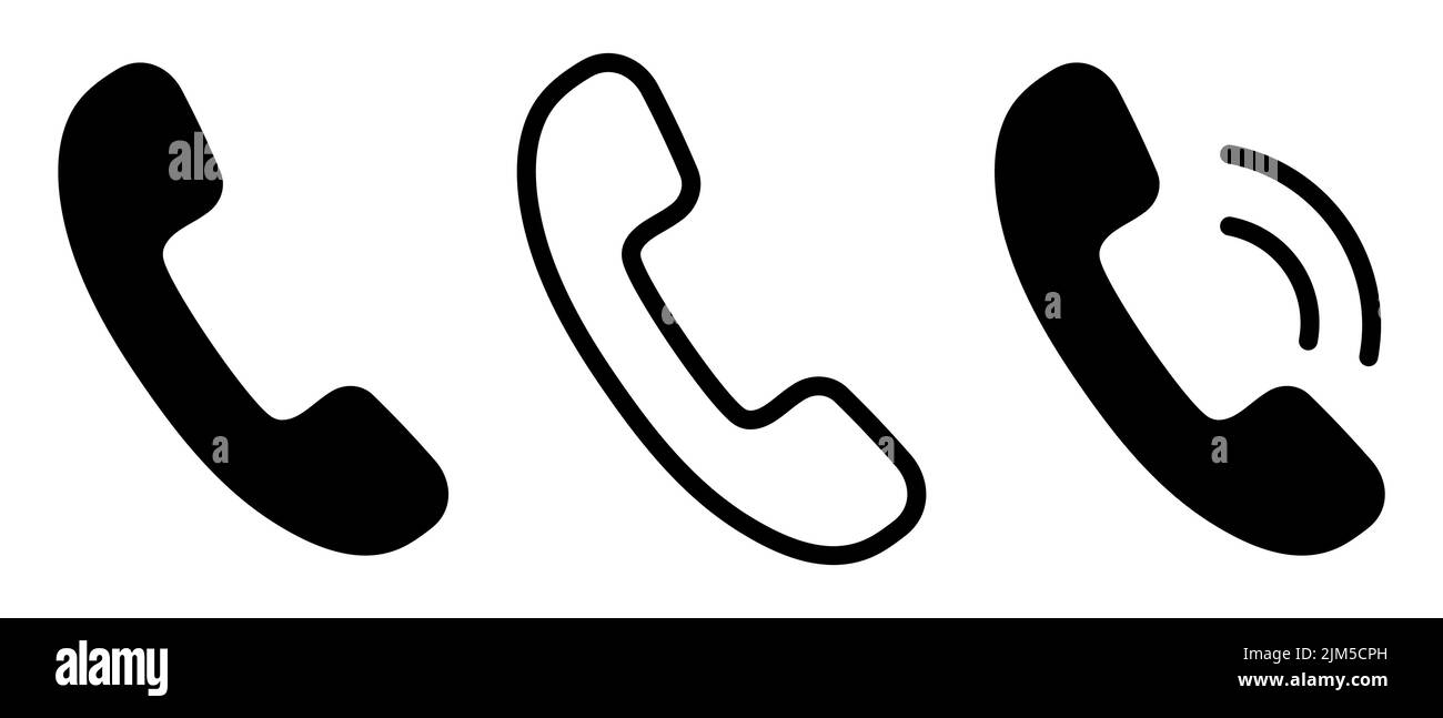 Phone icon set. Contact us telephone signs. Vector illustration Stock Vector