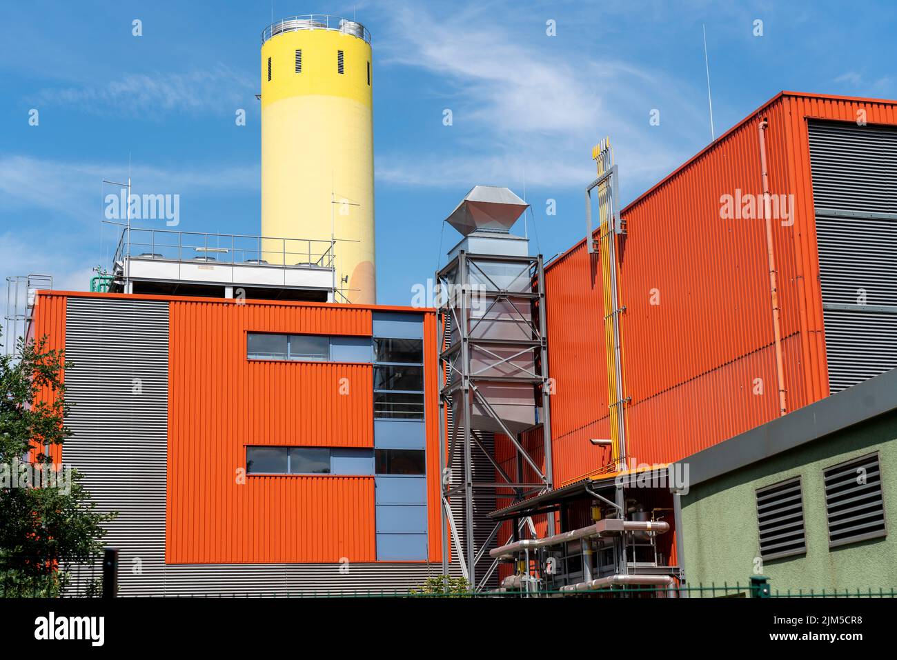 Heizkraftwerk Hiltrop, der Stadtwerke Bochum, erdgasbetriebenes Heizkraftwerk,  das als Gas-und-Dampf-Kombikraftwerk gebaut ist, das Kraftwerk versorg Stock Photo