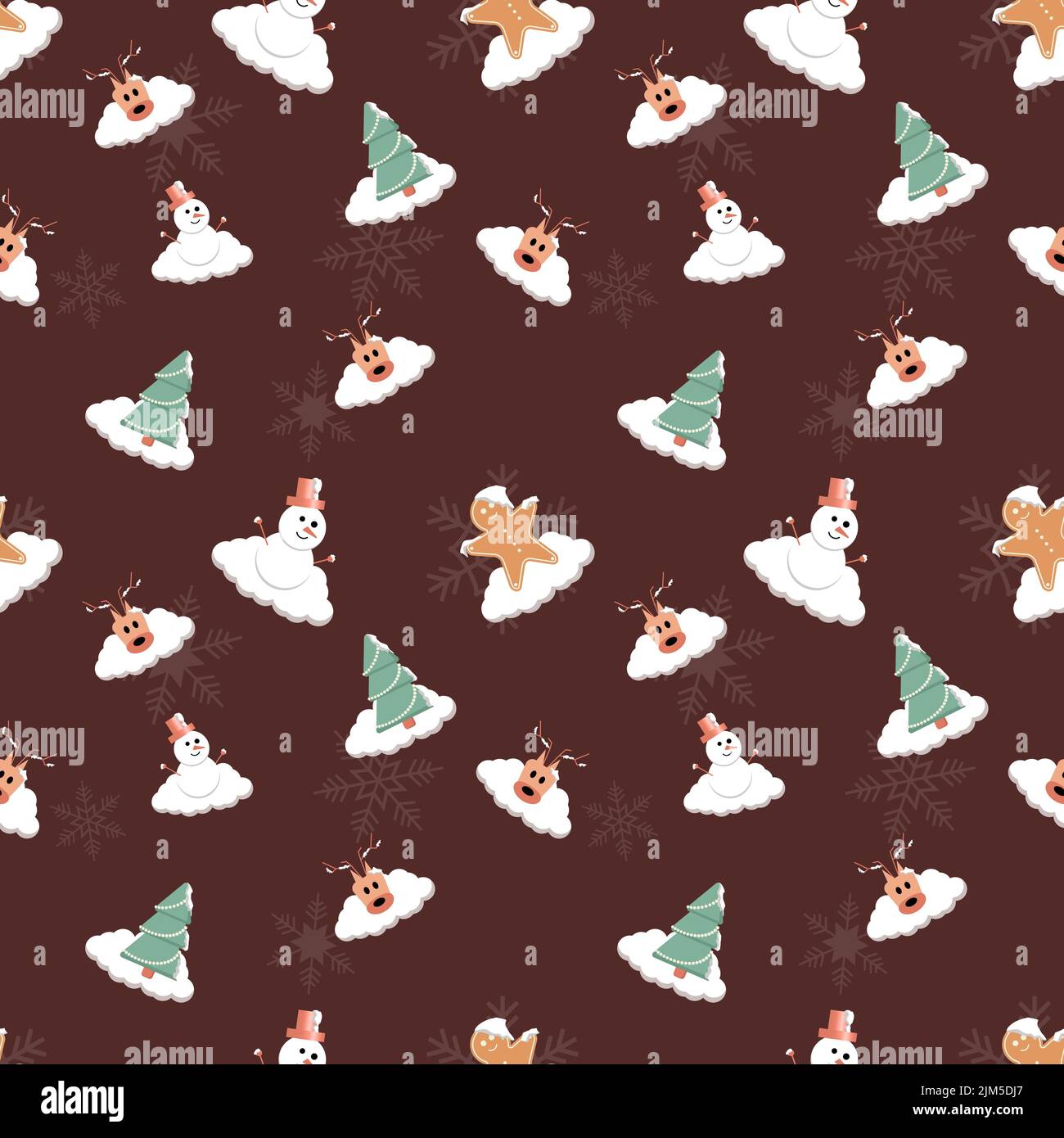 A vector of Christmas themed icons - seamless pattern Stock Vector ...
